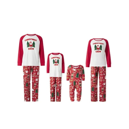 Matching Family Christmas Pajamas Long Sleeve Xmas Tree Santa Print Tops Cartoon Pants Set
Matching Family Christmas Pajamas Long Sleeve Xmas Tree Santa Print Tops Cartoon Pants Set