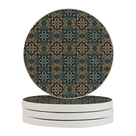 Circular Drink Coasters Set Ethnic Pattern Beautiful Home Decor Diatomite Heat-Resistant Diatomite Protect Table Countertop
Circular Drink Coasters Set Ethnic Pattern Beautiful Home Decor Diatomite Heat-Resistant Diatomite Protect Table Countertop