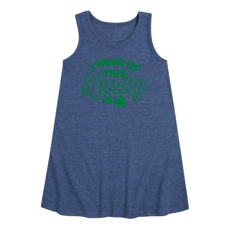 Instant Message - St. Patrick s Day - I Woke Up This Lucky - Toddler and Youth Girls A-line Dress
Instant Message - St. Patrick s Day - I Woke Up This Lucky - Toddler and Youth Girls A-line Dress