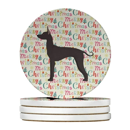 Mexican Hairless Dog #1 Merry Christmas Large Sandstone Coasters Pack of 4 4 in x 4 in
Mexican Hairless Dog #1 Merry Christmas Large Sandstone Coasters Pack of 4 4 in x 4 in