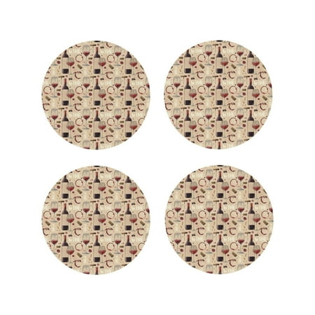 Matuu Wine Glasses for Cup Coasters Set of 4 Leather Coasters Desk Coasters for Office Measures 4” x 4”-Round Shape
Matuu Wine Glasses for Cup Coasters Set of 4 Leather Coasters Desk Coasters for Office Measures 4” x 4”-Round Shape