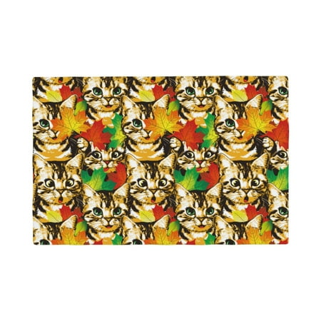 Table Placemats Set of 4 - Kittens With Maple Leaves 12x18 In Faux Linen Double Heat Resistant Place Mats Cloth Indoor/Outdoor Placemats Washable Table Mats for Dining Kitchen Party
Table Placemats Set of 4 - Kittens With Maple Leaves 12x18 In Faux Linen Double Heat Resistant Place Mats Cloth Indoor/Outdoor Placemats Washable Table Mats for Dining Kitchen Party