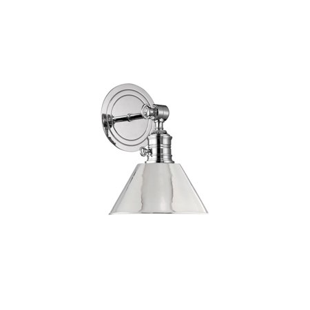 Wall Sconces 1 Light With Polished Nickel Finished A19 Bulb Type 8 inch 75 Watts