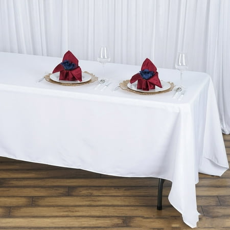 Efavormart 72x120 Seamless Premium WHITE Linens Polyester Rectangle Tablecloth Commercial Grade For Wedding Banquet Restaurant
Efavormart 72x120 Seamless Premium WHITE Linens Polyester Rectangle Tablecloth Commercial Grade For Wedding Banquet Restaurant