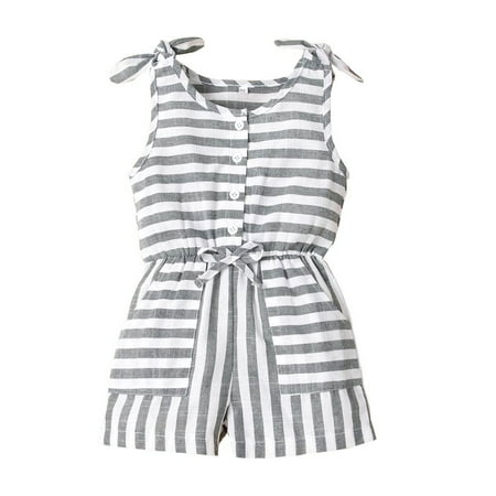 Mxiqqpltky Baby Girl Striped Romper Sleeveless One Piece Drawstring Bodysuit Summer Kids Jumpsuit
Mxiqqpltky Baby Girl Striped Romper Sleeveless One Piece Drawstring Bodysuit Summer Kids Jumpsuit