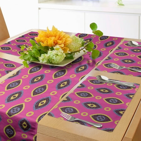 Yellow and Purple Table Runner & Placemats Vertical Stripes on Geometric Set for Dining Table Decor Placemat 4 pcs + Runner 12 x72 Hot Pink Dark Taupe by Ambesonne
Yellow and Purple Table Runner & Placemats Vertical Stripes on Geometric Set for Dining Table Decor Placemat 4 pcs + Runner 12 x72 Hot Pink Dark Taupe by Ambesonne