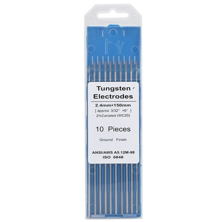10pcs WC20 Cerium Tungsten Electrode Gray Tip for DC TIG Welding Machine (2.4x150mm)
10pcs WC20 Cerium Tungsten Electrode Gray Tip for DC TIG Welding Machine (2.4x150mm)