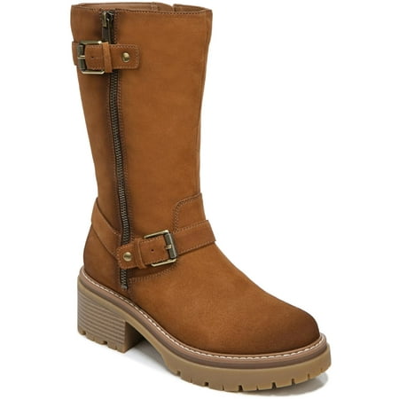 Naturalizer Womens Jagger Leather Lug Sole Mid-Calf Boots