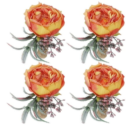 Famure Rose Napkin Rings - 4pcs Handicraft Flower Napkin Rings - Floral Napkin Rings Holder Artificial Flower Serviette Buckle Table Decoration for Wedding Banquet Birthday Party
Famure Rose Napkin Rings - 4pcs Handicraft Flower Napkin Rings - Floral Napkin Rings Holder Artificial Flower Serviette Buckle Table Decoration for Wedding Banquet Birthday Party