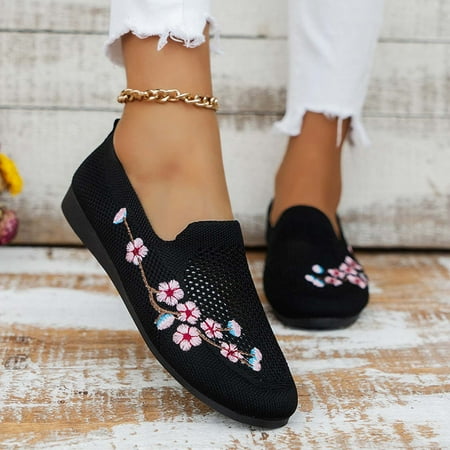 Lhked Womens Solid Color Flats Shoes Lightweight Flowers Embroidery Soft Sneakers Shoe Casual Mesh Comfort Shoes
Lhked Womens Solid Color Flats Shoes Lightweight Flowers Embroidery Soft Sneakers Shoe Casual Mesh Comfort Shoes