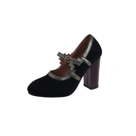 Ritualay Ladies Comfort Pumps Anti-Slip Round Toe Block Heel Pump Formal Office Heeled Mary Jane Shoe Black 9
Ritualay Ladies Comfort Pumps Anti-Slip Round Toe Block Heel Pump Formal Office Heeled Mary Jane Shoe Black 9