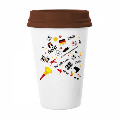 Germany Football Flag Culture Pattern Mug Coffee Drinking Glass Pottery Cerac Cup Lid
Germany Football Flag Culture Pattern Mug Coffee Drinking Glass Pottery Cerac Cup Lid