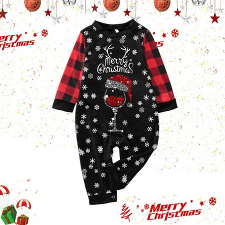 ERTUTUYI Baby Pajamas For Christmas Family Matching Pajamas Cute Big Headed Deer Print Pjs Plaid Long Sleeve Tops And Pants Soft Casusal Holiday Sleepwear Black 9
ERTUTUYI Baby Pajamas For Christmas Family Matching Pajamas Cute Big Headed Deer Print Pjs Plaid Long Sleeve Tops And Pants Soft Casusal Holiday Sleepwear Black 9