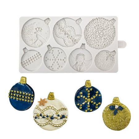 Sorrowso Silicone Fondant Molds Silicone Chocolate Mold Silicone Candy Mould Christmas Snowball Shape Baking Accessories for Cake