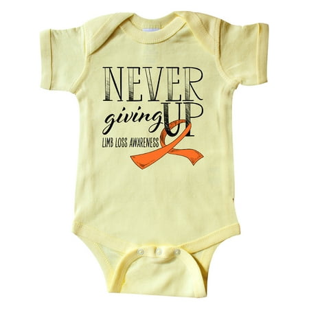 Inktastic Never Giving Up Limb Loss Awareness Orange Ribbon Gift Baby Boy or Baby Girl Bodysuit
Inktastic Never Giving Up Limb Loss Awareness Orange Ribbon Gift Baby Boy or Baby Girl Bodysuit