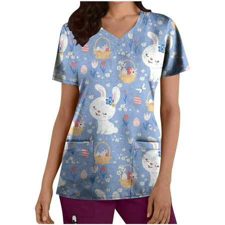 JURANMO Clothing Clearance Women Clearance Tops Women Tops Flower Print Blouses Short Sleeve V Neck Spandex Work Scrub Happy Easter Gift Summer Fall Tops 2023 FD XL
JURANMO Clothing Clearance Women Clearance Tops Women Tops Flower Print Blouses Short Sleeve V Neck Spandex Work Scrub Happy Easter Gift Summer Fall Tops 2023 FD XL