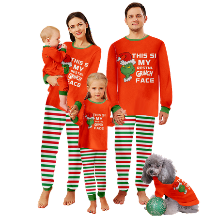 FUNIER Holiday Family Matching Christmas Pajamas Set Green Santa Cartoon Printed Sizes Baby-Kids-Adult-Pet 2-Piece Top and Pants Bodysuits Pajamas Sets
FUNIER Holiday Family Matching Christmas Pajamas Set Green Santa Cartoon Printed Sizes Baby-Kids-Adult-Pet 2-Piece Top and Pants Bodysuits Pajamas Sets