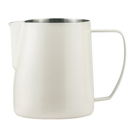 Xinwanna 450ML Coffee Steaming Pitcher Food Grade Ergonomic Handle Milk Frothing Pitcher Stainless Steel V-shaped Mouth Milk Jug Cup Espresso Machine Accessories (White 450ML)
Xinwanna 450ML Coffee Steaming Pitcher Food Grade Ergonomic Handle Milk Frothing Pitcher Stainless Steel V-shaped Mouth Milk Jug Cup Espresso Machine Accessories (White 450ML)
