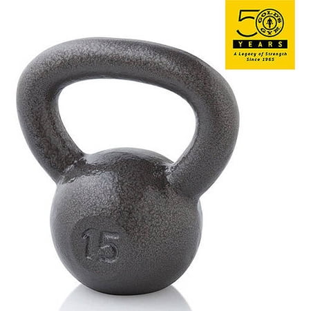 Gold's Gym 15 lb Cast Iron Kettlebell