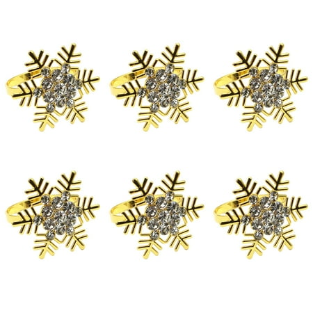 Christmas Napkin Rings Xmas Snowflake Napkin buckle for Wedding Birthday Party