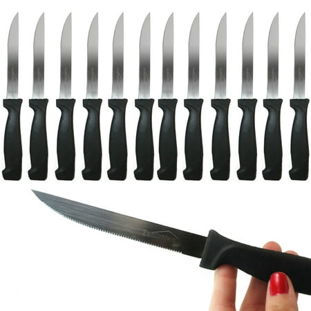12 Pack Steak Knives Kitchen Home Utensil Knife Set Cutlery Slice Serrated Black
12 Pack Steak Knives Kitchen Home Utensil Knife Set Cutlery Slice Serrated Black