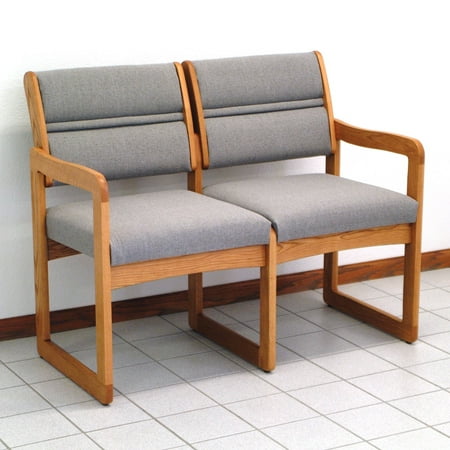 Wooden Mallet DW2-2 Solid Oak 2-Seat Sofa