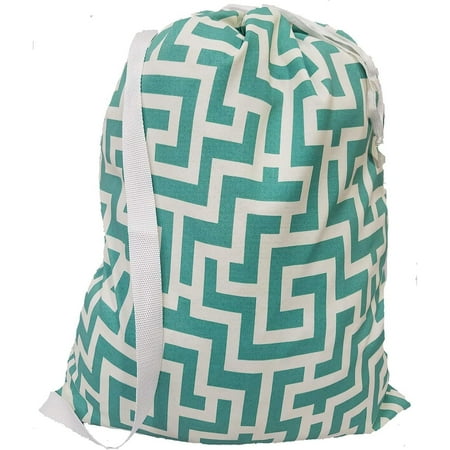 CYQUIO Greek Key Teal Polyester Laundry Bag 22 x28 with Shoulder Strap - Made in USA
CYQUIO Greek Key Teal Polyester Laundry Bag 22 x28 with Shoulder Strap - Made in USA