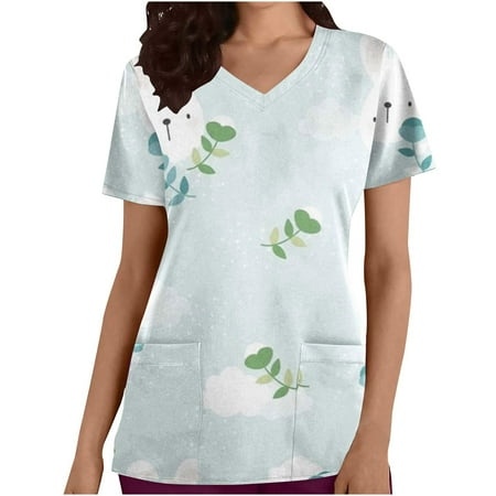 atinetok Fashion Scrubs Tops for Women Rabbit Graphic Shirts Trendy Dressy Casual Work Short Sleeve V Neck Womens Tops Blouses
atinetok Fashion Scrubs Tops for Women Rabbit Graphic Shirts Trendy Dressy Casual Work Short Sleeve V Neck Womens Tops Blouses