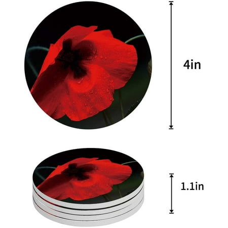 ZHANZZK Poppy Flower Design Set of 6 Round Coaster for Drinks Absorbent Ceramic Stone Coasters Cup Mat with Cork Base for Home Kitchen Room Coffee Table Bar Decor
ZHANZZK Poppy Flower Design Set of 6 Round Coaster for Drinks Absorbent Ceramic Stone Coasters Cup Mat with Cork Base for Home Kitchen Room Coffee Table Bar Decor