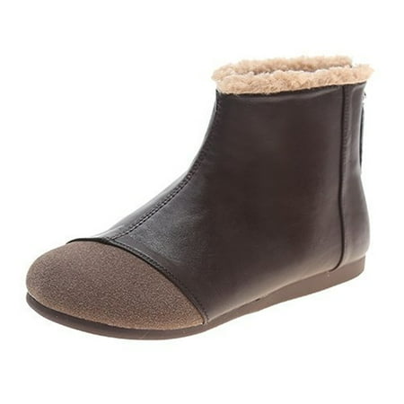 Bnwani Sandals Shoes for Women Women s Fashion Back Zipper Flat Bottom and Velvet Cotton Shoes Winter Street Warm Short Boots Brown 6
Bnwani Sandals Shoes for Women Women s Fashion Back Zipper Flat Bottom and Velvet Cotton Shoes Winter Street Warm Short Boots Brown 6