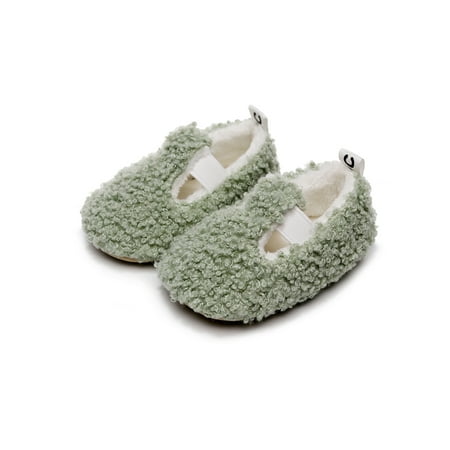 Sanviglor Baby Girls Slippers Prewalker Casual Shoes First Walker Flats Winter Warm Breathable Lightweight Cute Comfort Green 6.5C 
Sanviglor Baby Girls Slippers Prewalker Casual Shoes First Walker Flats Winter Warm Breathable Lightweight Cute Comfort Green 6.5C