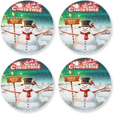 Hidove Christmas Snowman Round Coaster Heat Resistant Absorbent Drink Coaster 4 Pcs for Kitchen Bar Cafe Decor
Hidove Christmas Snowman Round Coaster Heat Resistant Absorbent Drink Coaster 4 Pcs for Kitchen Bar Cafe Decor