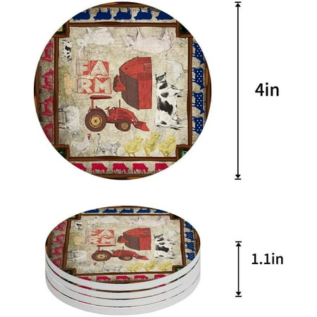 ZHANZZK Vintage Farmhouse Set of 6 Round Coaster for Drinks Absorbent Ceramic Stone Coasters Cup Mat with Cork Base for Home Kitchen Room Coffee Table Bar Decor
ZHANZZK Vintage Farmhouse Set of 6 Round Coaster for Drinks Absorbent Ceramic Stone Coasters Cup Mat with Cork Base for Home Kitchen Room Coffee Table Bar Decor