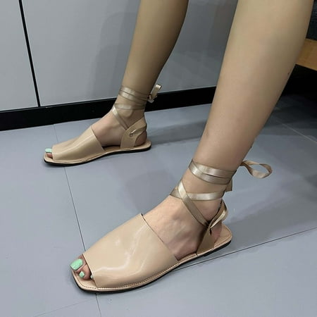 TUTUnaumb Women s Sandals Size 5.5 Girls Sandals Women Shoes Summer Ladies Fashion Fish Mouth Sandals Lace-Up Solid Color Flat Sandals Ankle Cross Strappy Roman Sandals Casual Summer Shoes-Khaki-36
TUTUnaumb Women s Sandals Size 5.5 Girls Sandals Women Shoes Summer Ladies Fashion Fish Mouth Sandals Lace-Up Solid Color Flat Sandals Ankle Cross Strappy Roman Sandals Casual Summer Shoes-Khaki-36