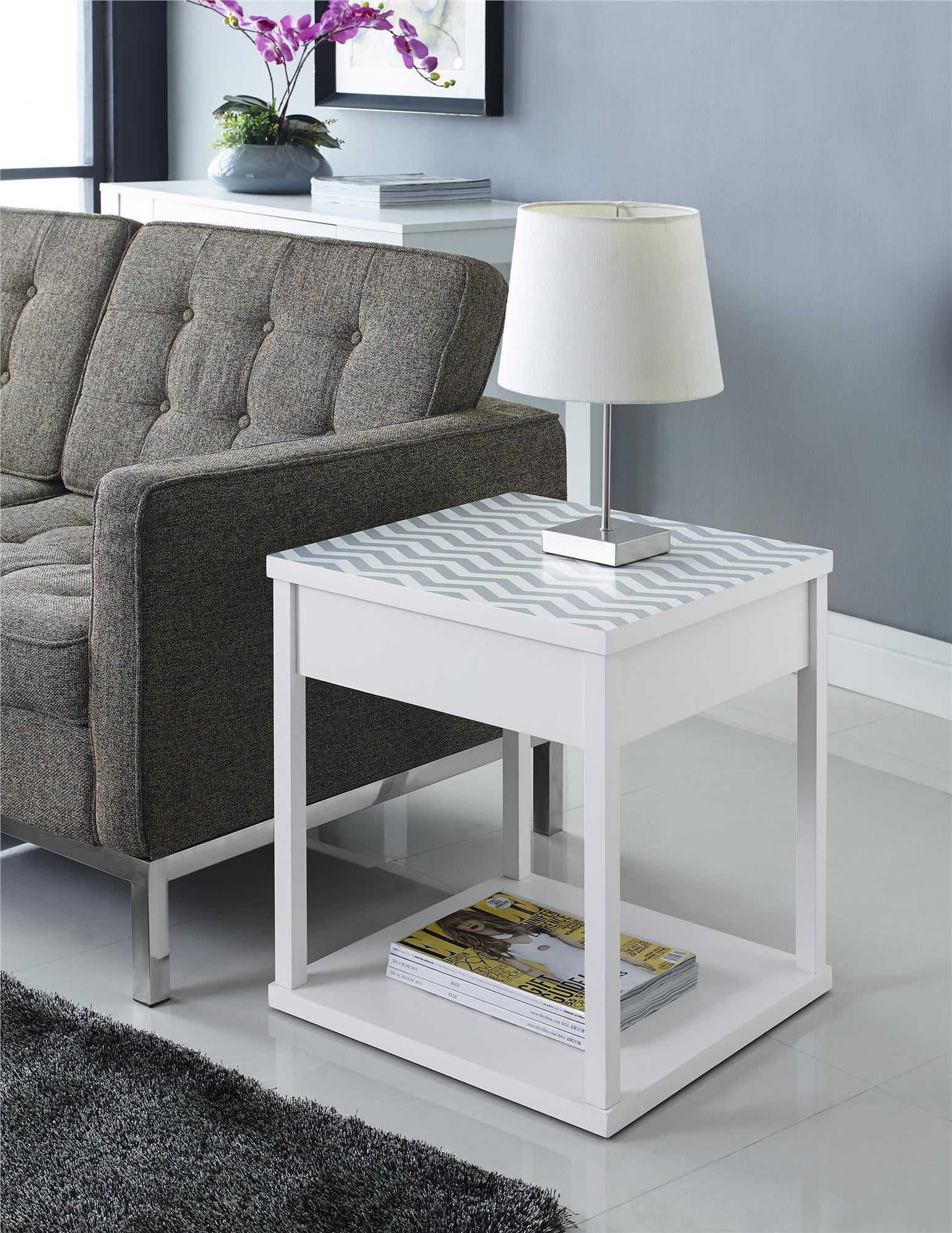 Mainstays Parsons End Table with Drawer, Multiple Colors - Walmart.com