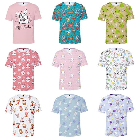 Short Sleeve Summer Tops Kids Happy Easter Day Print Comfortable Casual T-shirt Parent-child Clothing Suitable For Family Outings
Short Sleeve Summer Tops Kids Happy Easter Day Print Comfortable Casual T-shirt Parent-child Clothing Suitable For Family Outings