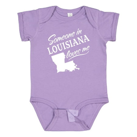 Inktastic Someone in Louisiana Loves Me Gift Baby Boy or Baby Girl Bodysuit