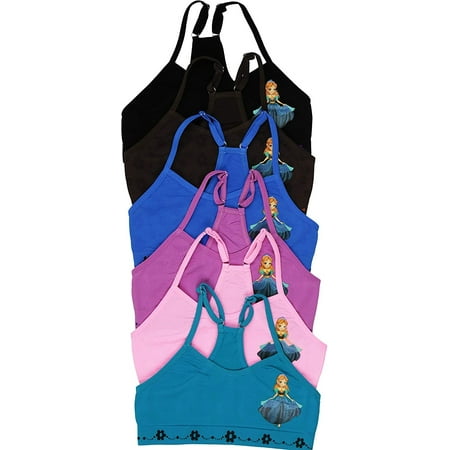 ToBeInStyle Girls Pack of 6 Fun Print Training Bras Top Wire-Free Non Padded - Spaghetti Strap Bras - Blue Princess - S
ToBeInStyle Girls Pack of 6 Fun Print Training Bras Top Wire-Free Non Padded - Spaghetti Strap Bras - Blue Princess - S