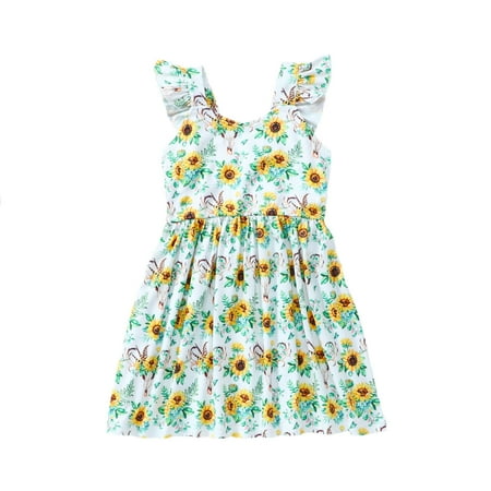 Odeerbi Girls Dress Baby Girls Clothes Toddler Cute Summer Sunflower Print Multicolor Flying Sleeves Dress White
Odeerbi Girls Dress Baby Girls Clothes Toddler Cute Summer Sunflower Print Multicolor Flying Sleeves Dress White