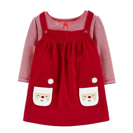 0-5T Toddler Baby Girl Santa Claus Pinafore Dress & T-Shirt Overall Skirt Set Cotton Outfits
0-5T Toddler Baby Girl Santa Claus Pinafore Dress & T-Shirt Overall Skirt Set Cotton Outfits