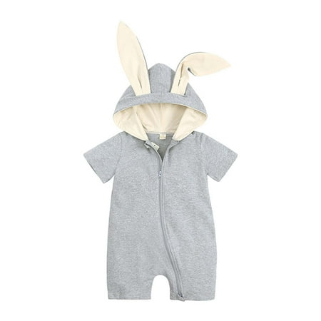 Mikilon Toddler Newborn Baby Rabbit Ears Hooded Short-sleeved Shorts Romper Jumpsuit Infant Onesies Girls 12-18 Months Gray on Sale
Mikilon Toddler Newborn Baby Rabbit Ears Hooded Short-sleeved Shorts Romper Jumpsuit Infant Onesies Girls 12-18 Months Gray on Sale