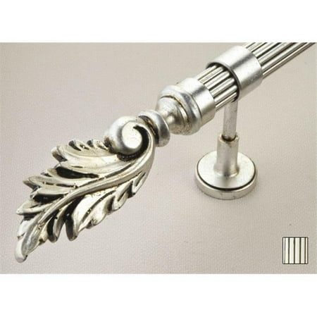 Palas 1070 Curtain Rod Set - 1.25 in. - Antique Pearl White - 141 in.