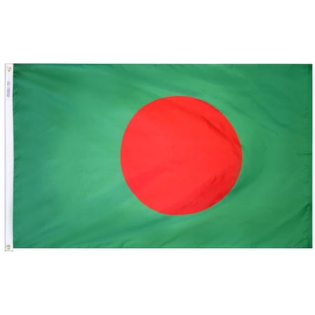 Bangladesh Flag 3x5 ft. Nylon Official United Nations Design Specifications.