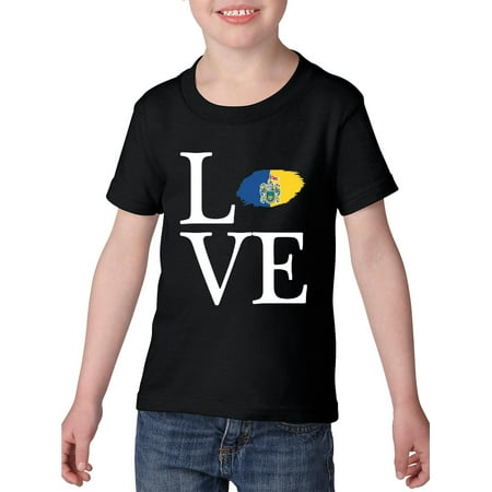 Love Mexico State of Jalisco Toddler Heavy Cotton T-Shirt Kids Tee Clothing