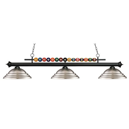 World of Style WOS125537 Island Lighting Matte Black Steel Deneb