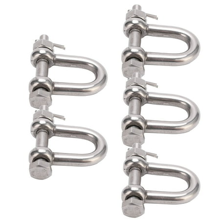 Brrnoo 5Pcs Stainless Steel D Anchor Shackle Screw Pin Marine Land Lifting Buckle
Brrnoo 5Pcs Stainless Steel D Anchor Shackle Screw Pin Marine Land Lifting Buckle