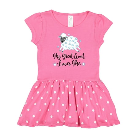 Inktastic My Great Aunt Loves Me Lamb Gift Baby Girl Dress