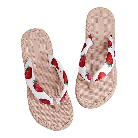Binmer Women S Slippers Ladies Flip Flops Flat Beach Shoes Flat Flip Flops
