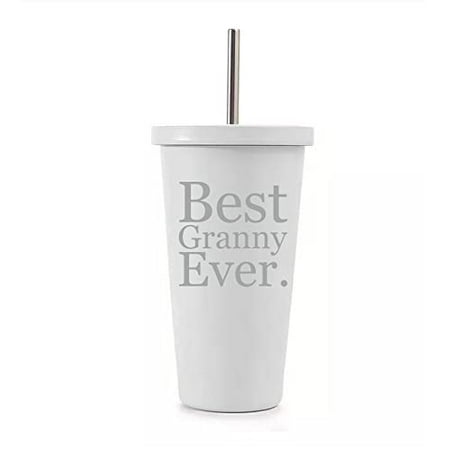 16 oz Stainless Steel Double Wall Insulated Tumbler Pool Beach Cup Travel Mug With Straw Best Granny Ever (White)
16 oz Stainless Steel Double Wall Insulated Tumbler Pool Beach Cup Travel Mug With Straw Best Granny Ever (White)