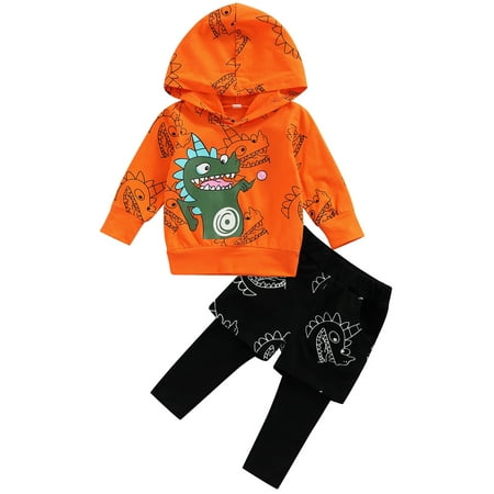 Sunisery 2PCS Toddler Infant Baby Boys Girls Dinosaur Print Hooded Long Sleeve Tops Stitching Pants Orange 12-18 Months
Sunisery 2PCS Toddler Infant Baby Boys Girls Dinosaur Print Hooded Long Sleeve Tops Stitching Pants Orange 12-18 Months